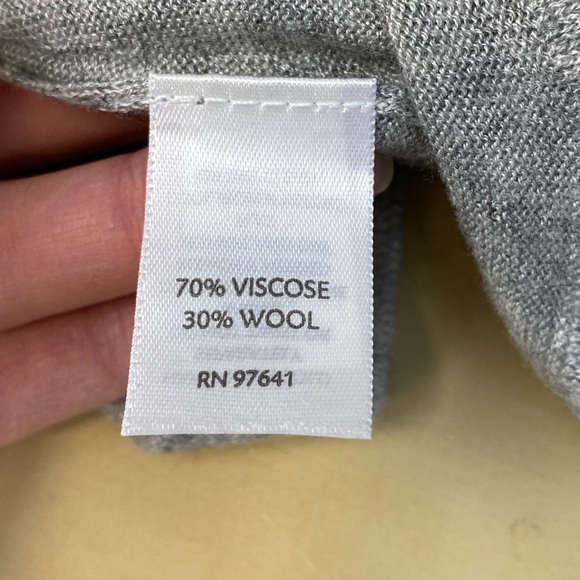 J. Jill Women Lightweight Wool Blend Asymmetric Tunic Top Gray Large L Lagenlook - Picture 7 of 8